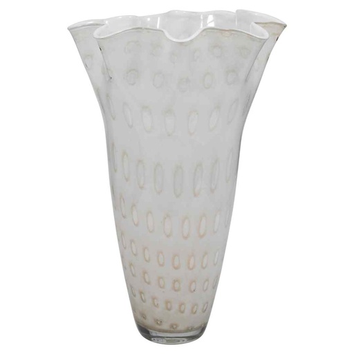 [174224-TT] Meira Ivory Bouquet Glass Vase 20in