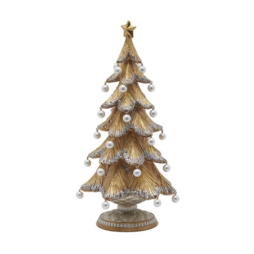 [174492-TT] Pearl Pine Tree Gold 14in