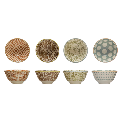 [174765-TT] Verdant Stoneware Pinch Bowl Assorted 2.5in