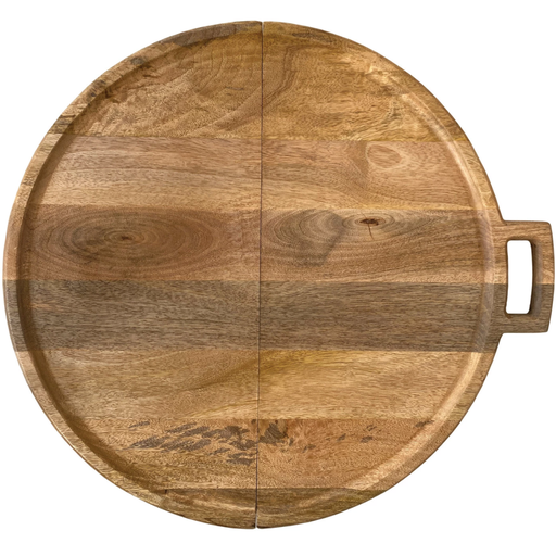 [174723-TT] Mango Wood Round Folding Serving Board 26in