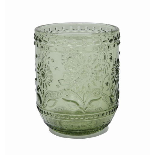 [174759-TT] Verdant Embossed Water Glass 12oz