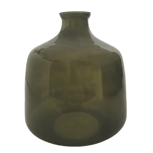 [174730-TT] Round  Glass Vase 9in