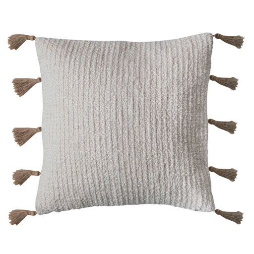 [174718-TT] Linen Pillow with Jute Pillows 18in