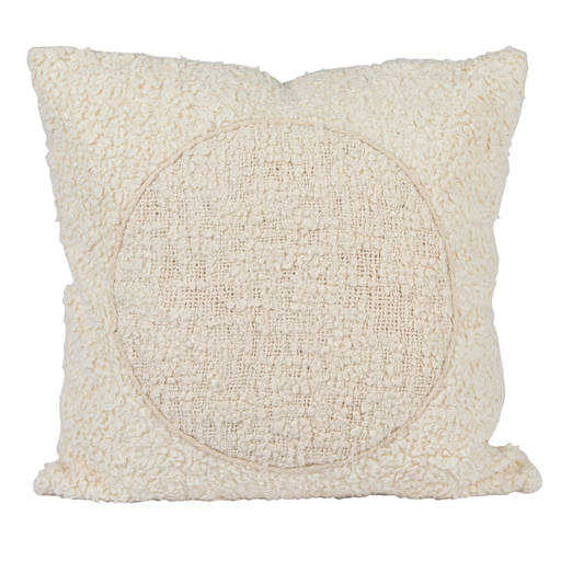 [174737-TT] Sherpa & Embroidery Pillow 20in