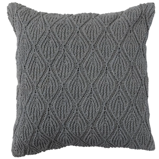 [174702-TT] Diamond Pattern Woven Pillow 18in