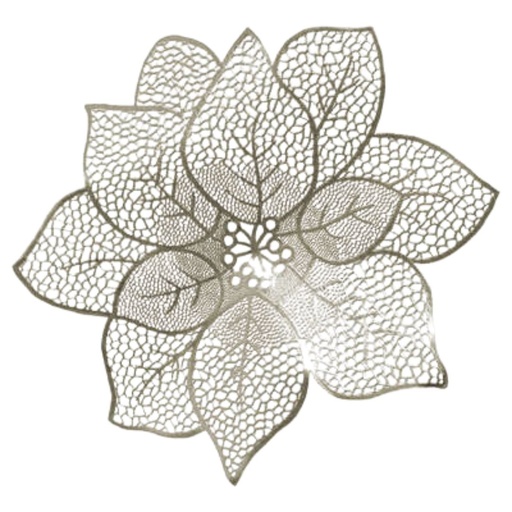[174783-TT] Flower Placemat Gold
