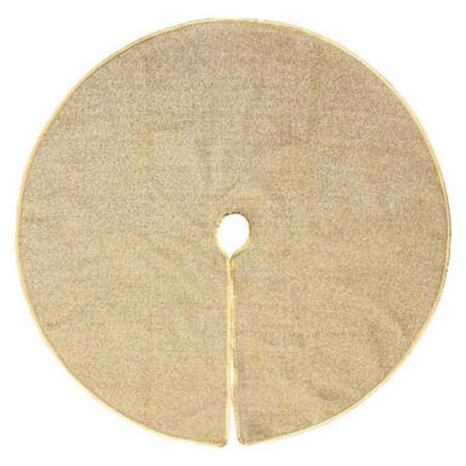 [174798-TT] Glittered Christmas Tree Skirt Gold 36in