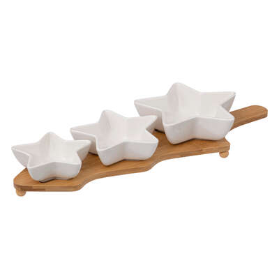 [174810-TT] Star Bamboo Serving Set