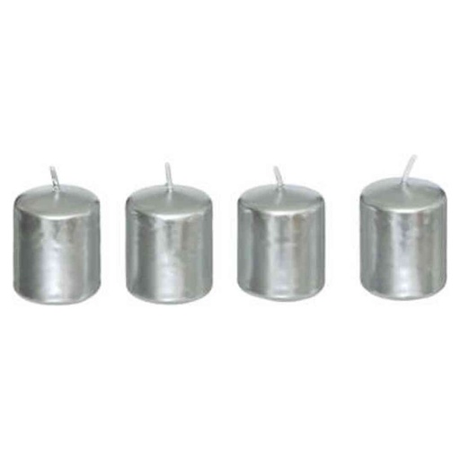 [174849-TT] Silver Votive Candles Set of 4
