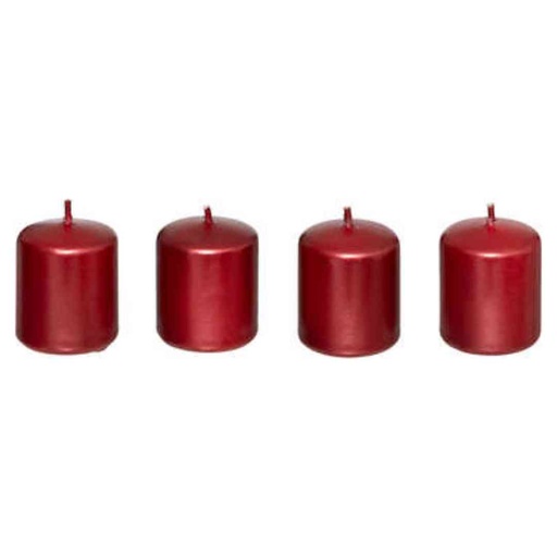 [174850-TT] Red Votive Candles Set of 4