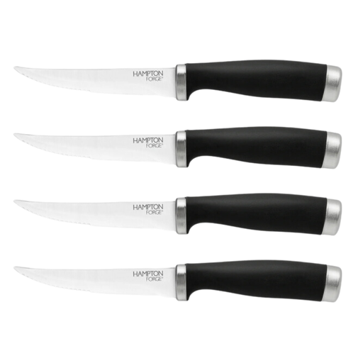 [174896-TT] Hampton Forge Epicure Black Steak Knives Set of 4