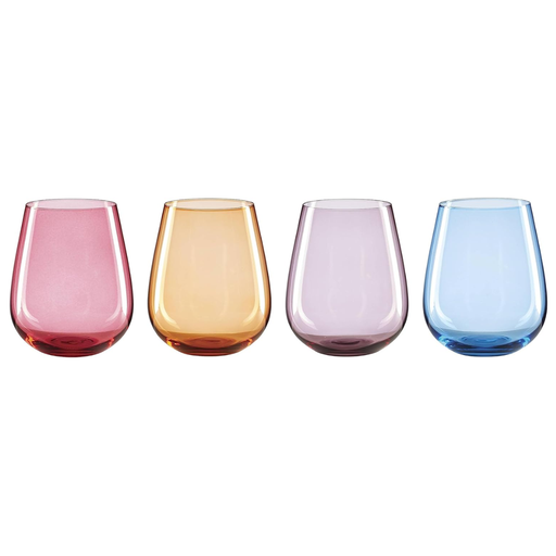 [174909-TT] Oneida True Colors Stemless Wine Glass 4pc