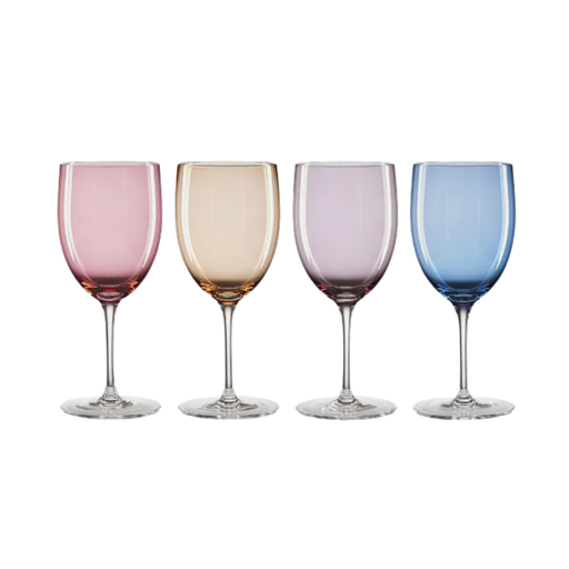 [174910-TT] Oneida True Colors Wine Glass 4pc