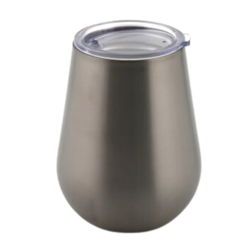 [174920-TT] Insulated Brushed Black Nickel Stemless Wine Glass 14oz