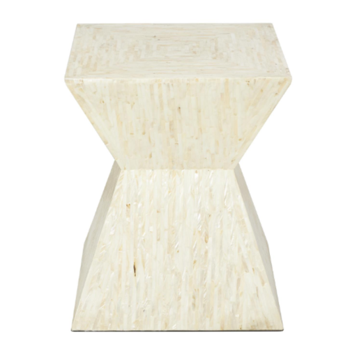 [175093-TT] MOP Hourglass Accent Table 19in