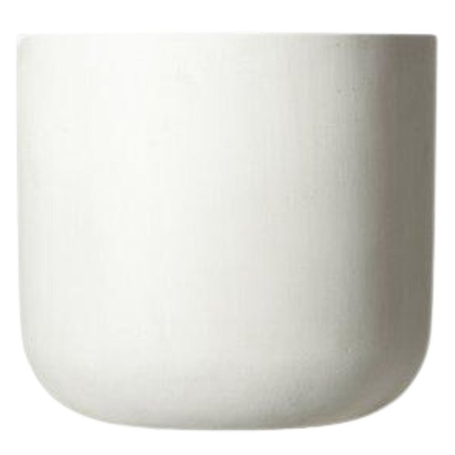 [175602-TT] Joy Concrete Planter White 14.5in