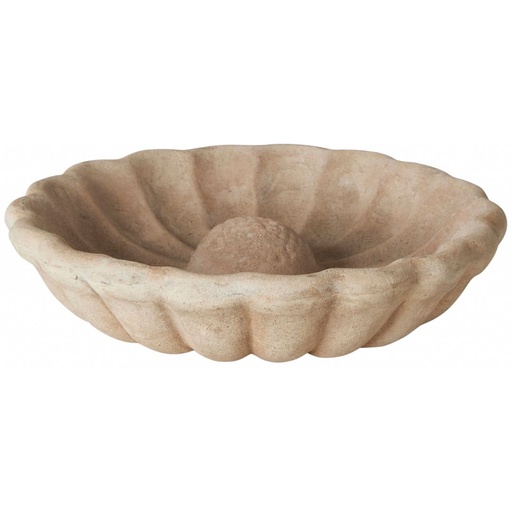 [175631-TT] Talia Terracotta Bird Bath 10in