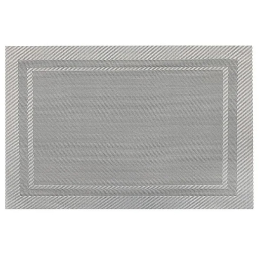 [175690-TT] Lustre Rectangle Placemat Silver
