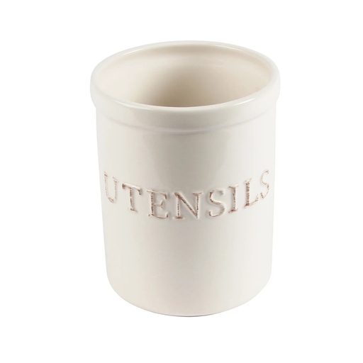 [175671-TT] Statement Utensil Holder White

