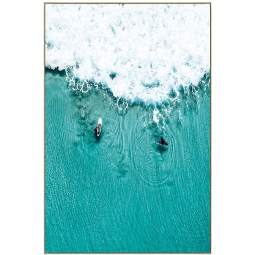 [175966-TT] In the Shallows II Framed Print on Tempered Glass 48x72in