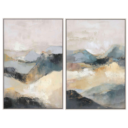 [175982-TT] August Light Framed Canvas 24in x 36in 2pc