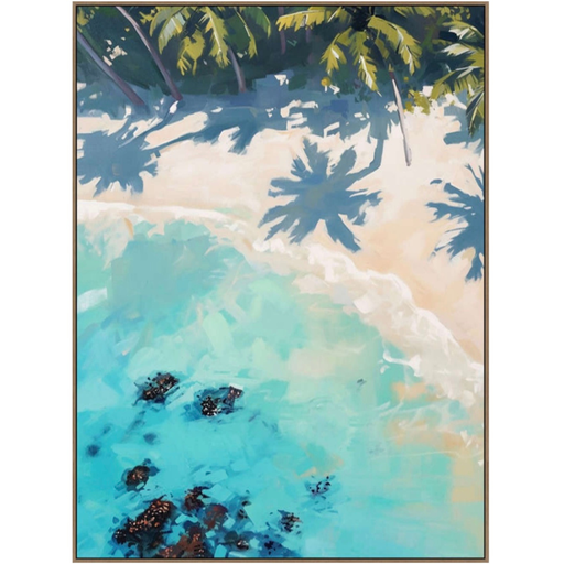 [175985-TT] Beach Cove Framed Canvas 40WX54H