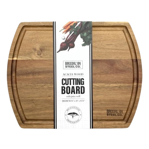 [175705-TT] Acacia Nova Cutting Board with Juice Well 16in
