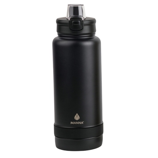 [175734-TT] Manna Push Flip-Top Bottle Onyx 40oz
