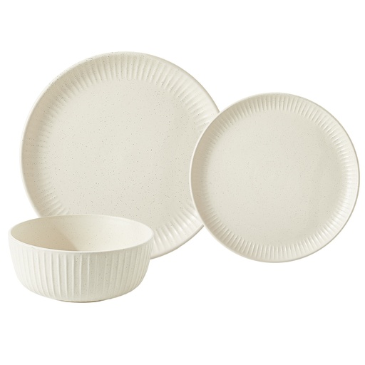 [176267-TT] Sesame Bone Dinnerware Set 12pc