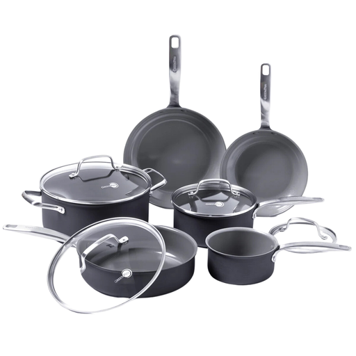 [176551-TT] Greenpan Chatham Ceramic Cookware Set 10pc