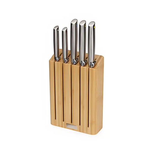 [176598-TT] Elevate Steel Knives Bamboo Block 5pc