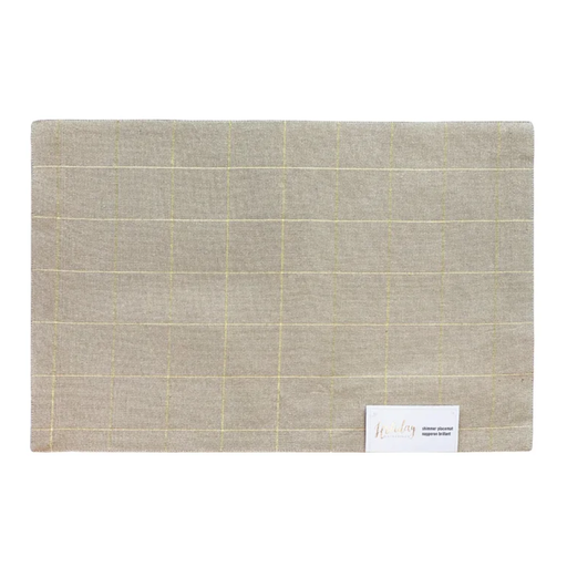 [176664-TT] Soft Check Placemat Natural
