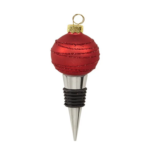 [176676-TT] Swirl LED Bottle Stopper Red
