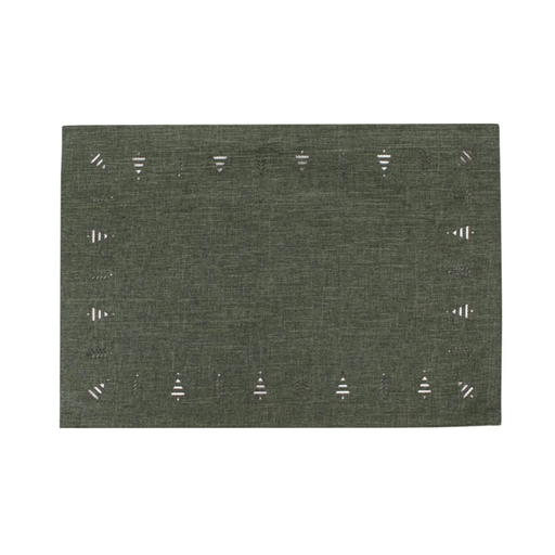 [176684-TT] Tree Hemstitch Placemat Forest