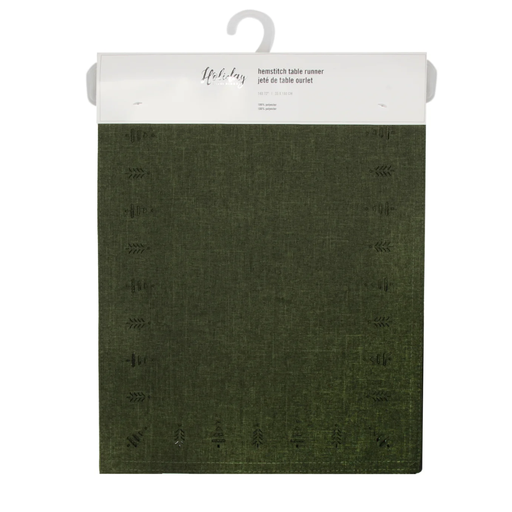 [176685-TT] Tree Hemstitch Table Runner Forest

