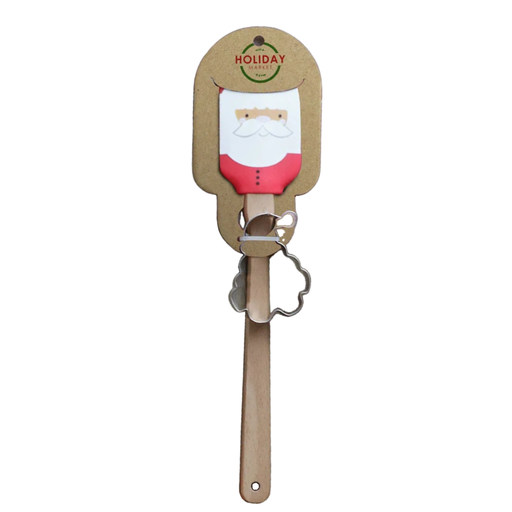 [176691-TT] Santa Spatula and Cookie Cutter Set Red
