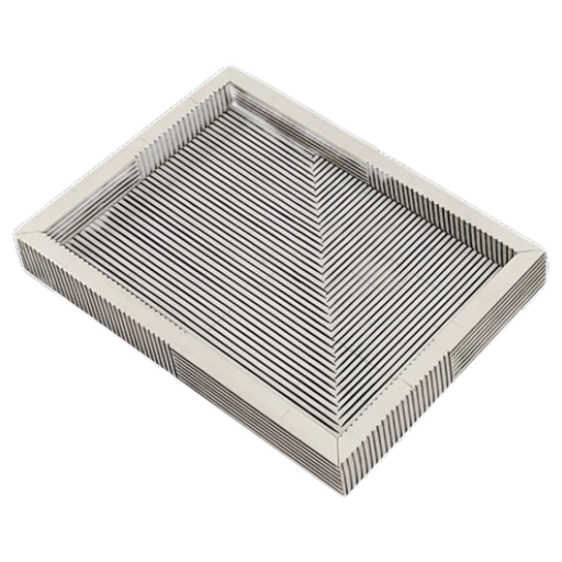 [176719-TT] Resin Pinstripe Tray 13in
