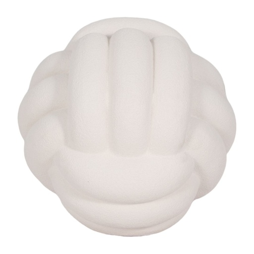 [176722-TT] Rough Knob Orb White 5in