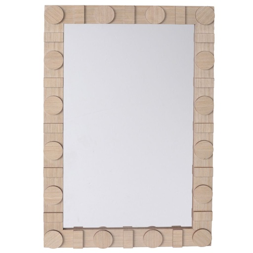 [176739-TT] Rectangle Mirror With Circle Details 24x36in