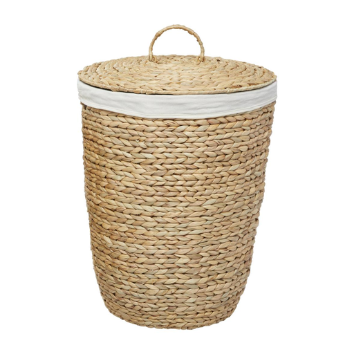 [176864-TT] Seagrass Basket With Liner and Top 23in