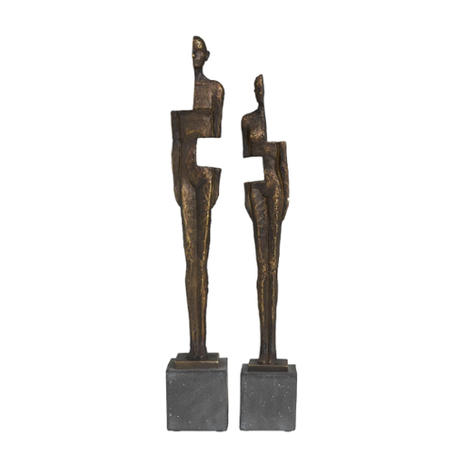 [176898-TT] Bronze People Sculpture Set 21in