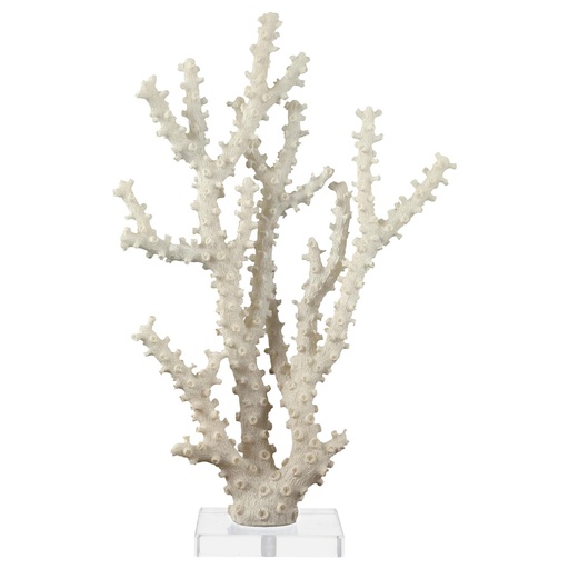 [176920-TT] Coral Sculpture With Clear Acrylic Base 14in