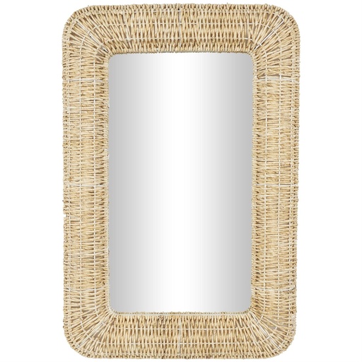 [176927-TT] Rattan Woven Wall Mirror 32x47in