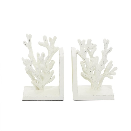 [176931-TT] White Coral Bookends Set