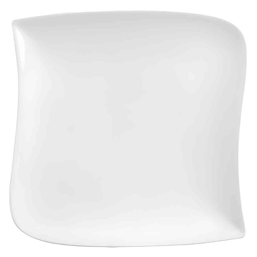 [176987-TT] Vague Square Dinner Plate White