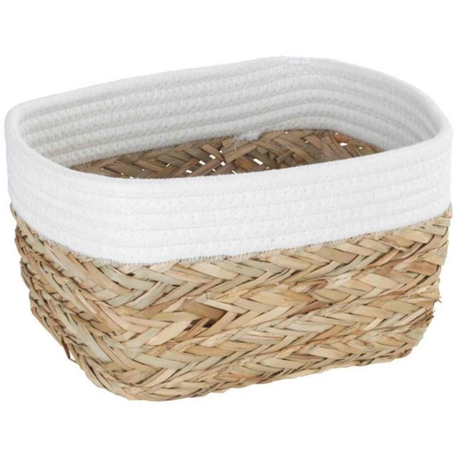 [176404-TT] Rika Storage Basket White 8in