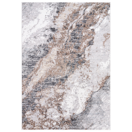 [177150-TT] Andorra Plus Grey Brown Ivory Rug 5x7ft