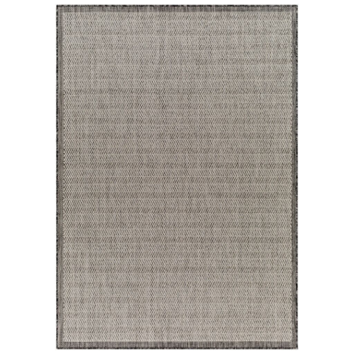[177155-TT] Ravello Indoor Outdoor Rug Black & Ivory 8x10ft