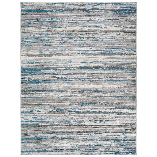 [177166-TT] Andorra Plus Blue & Grey Rug 5x7ft