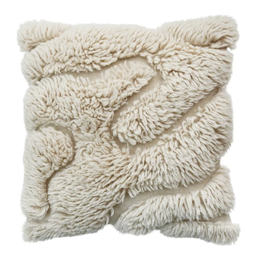 [177805-TT] New Zealand Wool Shag Pillow 20in